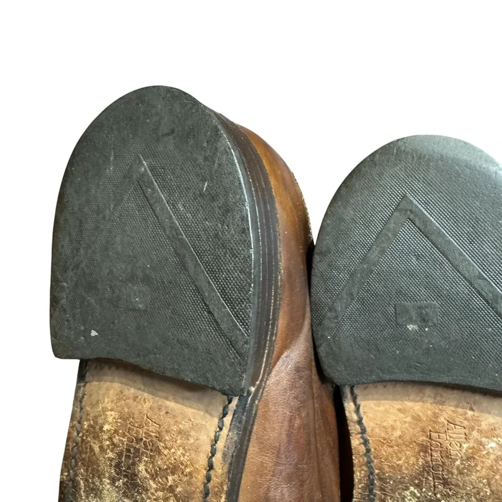 Allen Edmonds Thayer Shoes Mens Size 12 Brown Leather Monk Strap Dress Buckle